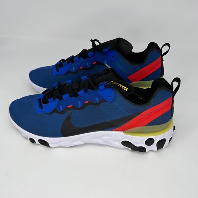 Nike Sneaker Nike React Element 55 Bleu Blanc Baskets Nike React