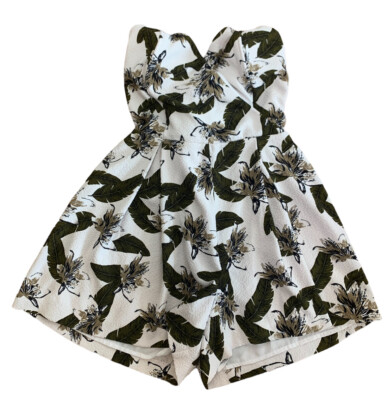 Lord Taylor Design Lab Botanical Floral Romper Sweetheart