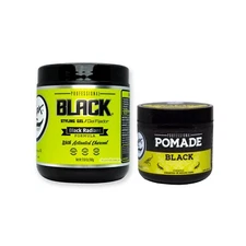 ROLDA Professional Black Styling Gel Alcohol Free 17.64oz + Black Pomade 4.05 0z