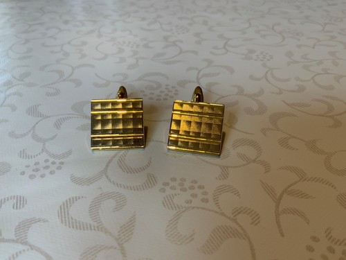 Boutons De Manchette Anciens Dorés Laminés - Allemagne - Occasion (bon état)