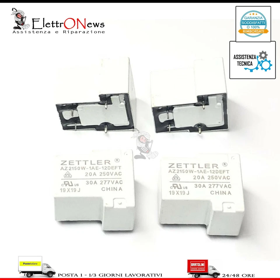 4 pezzi rele relè AZ2150W-1AE-12DEFT codice Errore E031 AURORA POWER ONE Nuovi - Immagine 2 di 4