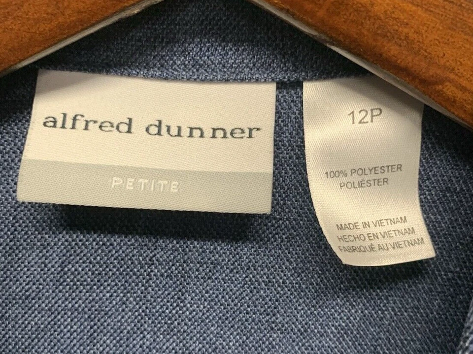 Pantalones Traje Alfred Dunner Petite 12P Azul Sólido Talla 30x26" Foto 2 de 4