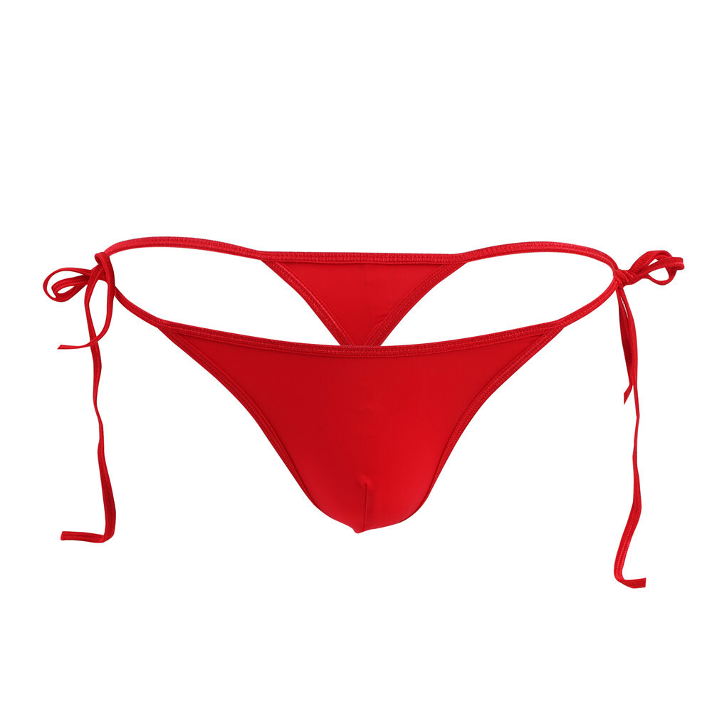 KAREN SPACE Tanga para hombre, ropa interior de malla de seda de hielo a rayas, cómoda tanga elástica, partidario atlético, a1-Negro, Pequeña