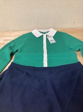 New Boden Rib Detail Knitted Mini Dress D0443 COL Size: 10R