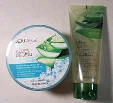 Jeju Aloe Foam Cleanser And Soothing Gel Set By The Face Shop NEW