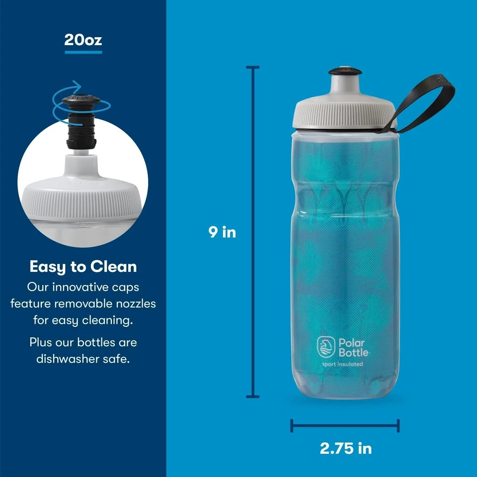 Polar Bottle Sport Insulated by HydraPak,Reusable Water Bottle(20oz)Select Color - Image 3 of 4