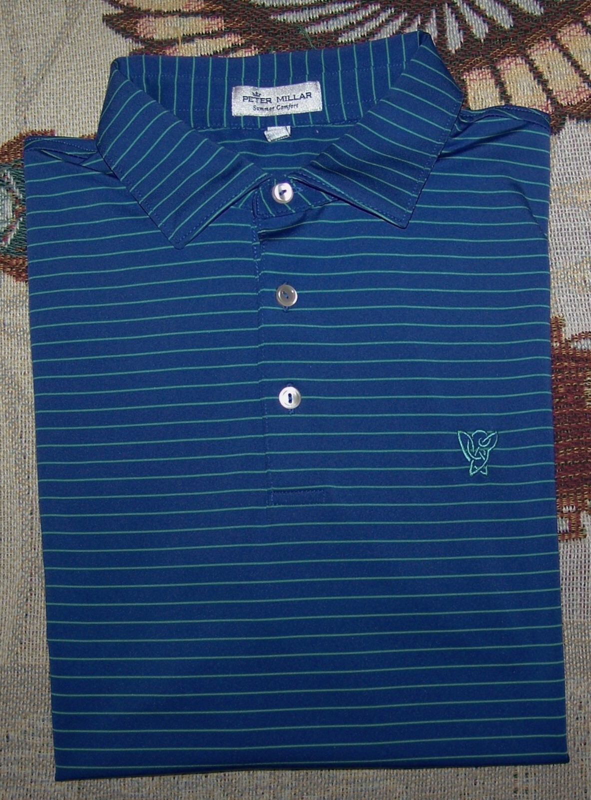 PETER MILLAR SUMMER COMFORT Golf Polo Shirt THE BLIND BROOK CLUB Sz L ...
