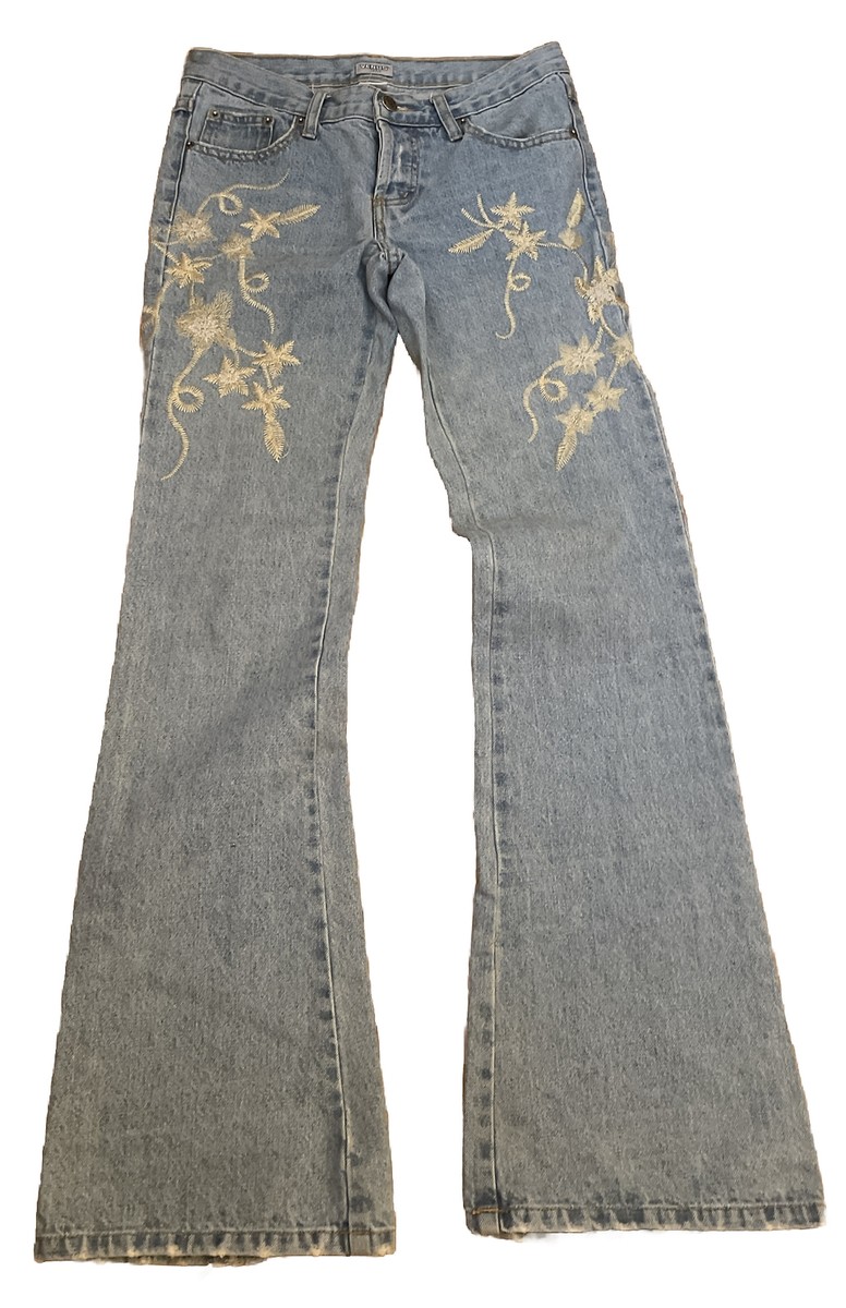 デニム・ジーパン [NEVY] Bosch bootcut washed denim pants Venus Womens Jeans BootCut Denim Button Fly Lightwash
