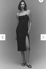 BHLDN Sleeveless 3D Floral Side-Slit Column Midi Dress - NEW with Tags