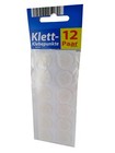 Klett Klebepunkte 12 Paar weiß 2 cm Durchmesser selbstklebend Klettverschluss