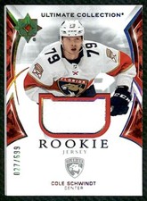 2021-22 UD Ultimate Cole Schwindt Rookie Jersey /699 #186 Florida Panthers