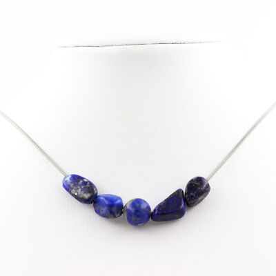 Mala lapis-lazuli tibétain 108 perles Mala en lapis-lazuli avec incrustations de laiton Mala en lapis mantra - France