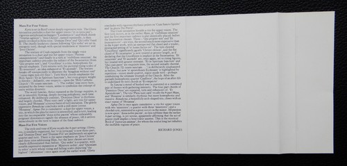 BYRD MASS FOR FOUR/FIVE VOICES - St JOHNS COLLEGE CHOIR - 1986 CASSETTE TAPE 4,5 - Picture 5 of 5