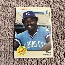 1983 Fleer Baseball Card #643 Vida Blue/Black-Blue