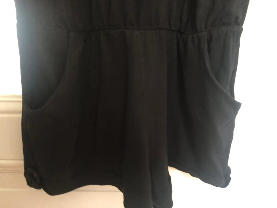 Schwarzer Damen Sommer Jumpsuit Einteiler Kurz Overall von Ckh Gr. M - Bild 4 von 4