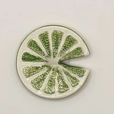 Full Lime Slice, Porcelain Set of 3 ea. Props, Display, For Gel Candle Drink