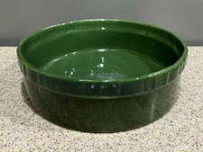 Vintage Made in California Pottery Planter Serving Bowl Green 7” Round USA EUC