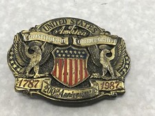 200th Anniversary US Constitution Commemorative Belt Buckle USA Rare KG