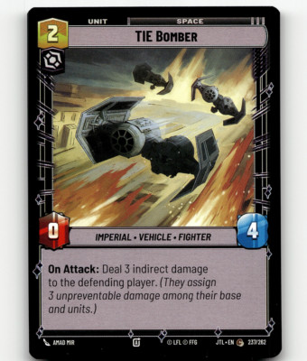 Star Wars TIE Bomber 237/262 - Jump to Lightspeed