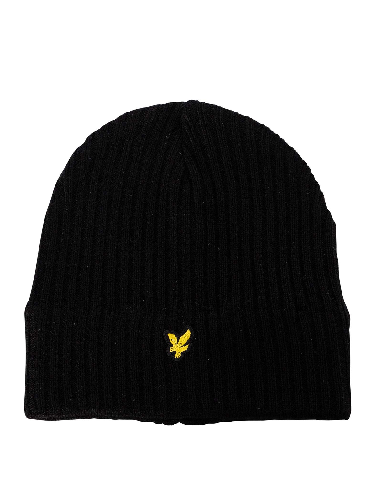 Мужская вязаная шапочка в рубчик Lyle - Scott, черная