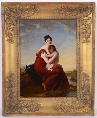 Adele de Romany-Attrib. ''After the Bath'', oil on canvas, ca. 1805
