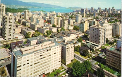 West End Apartments Vancouver BC UNUSED Vintage Postcard D84