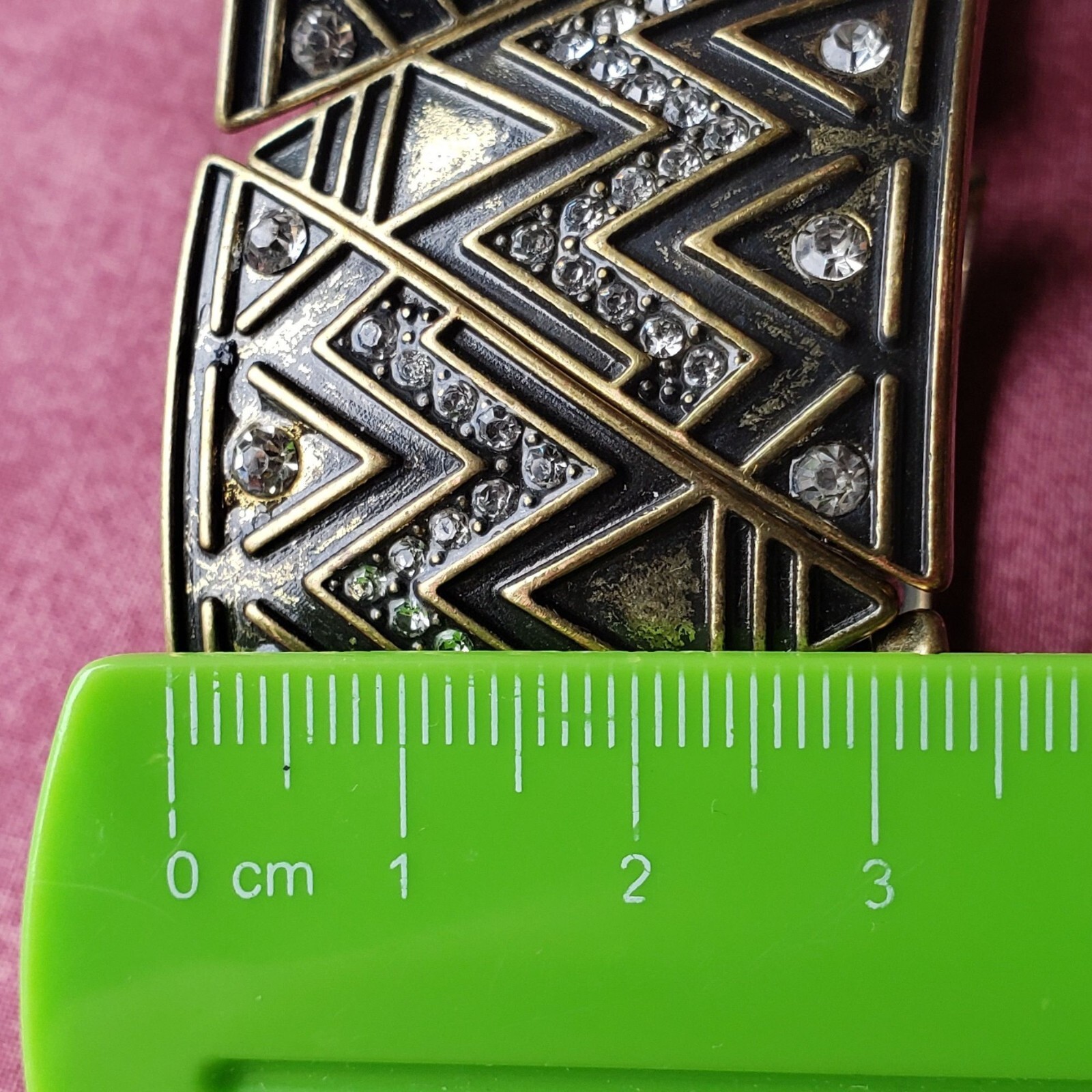 Tribal Geometric Triangle Pattern Rhinestone Stre… - image 6