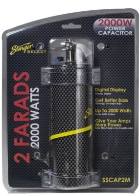 キャパシタ 2.0 Capacitor 2000WATTS Stinger Select SSCAP2M 2 Farad Power Capacitor 12V Car Stereo