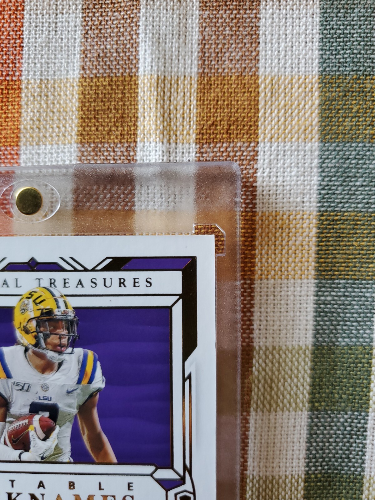 JUSTIN JEFFERSON National Treasures Notable Nicknames RC on Card Auto