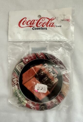 Vintage 1990’s Coca Cola Coaster Set Sealed Rare Design Glass Coke Bottles - Picture 5 of 9