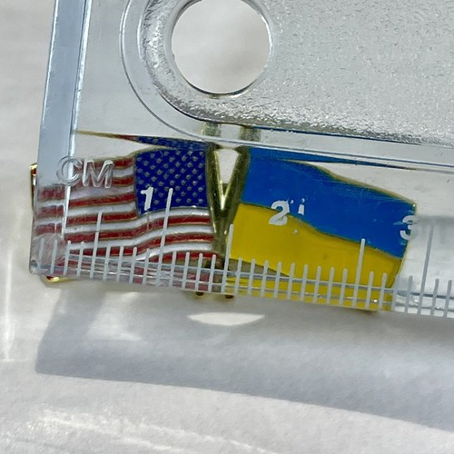USA Ukraine Flagge Pin Revers Mütze Krawatte Tac NEU 28 mm goldfarbene Emaille - Bild 5 von 7