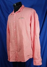 Scotch & Soda Shirt Raves & Waves Red Checked Relaxed Fit Men's Size Large