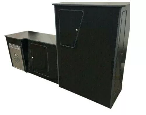 VW T4 T5 T6 Transporter  Campervan Camper Kitchen Unit pod Black Fridge SWB