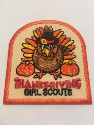 Scout Badge Patch Thanksgiving Girl Scouts 2” Turkey | eBay