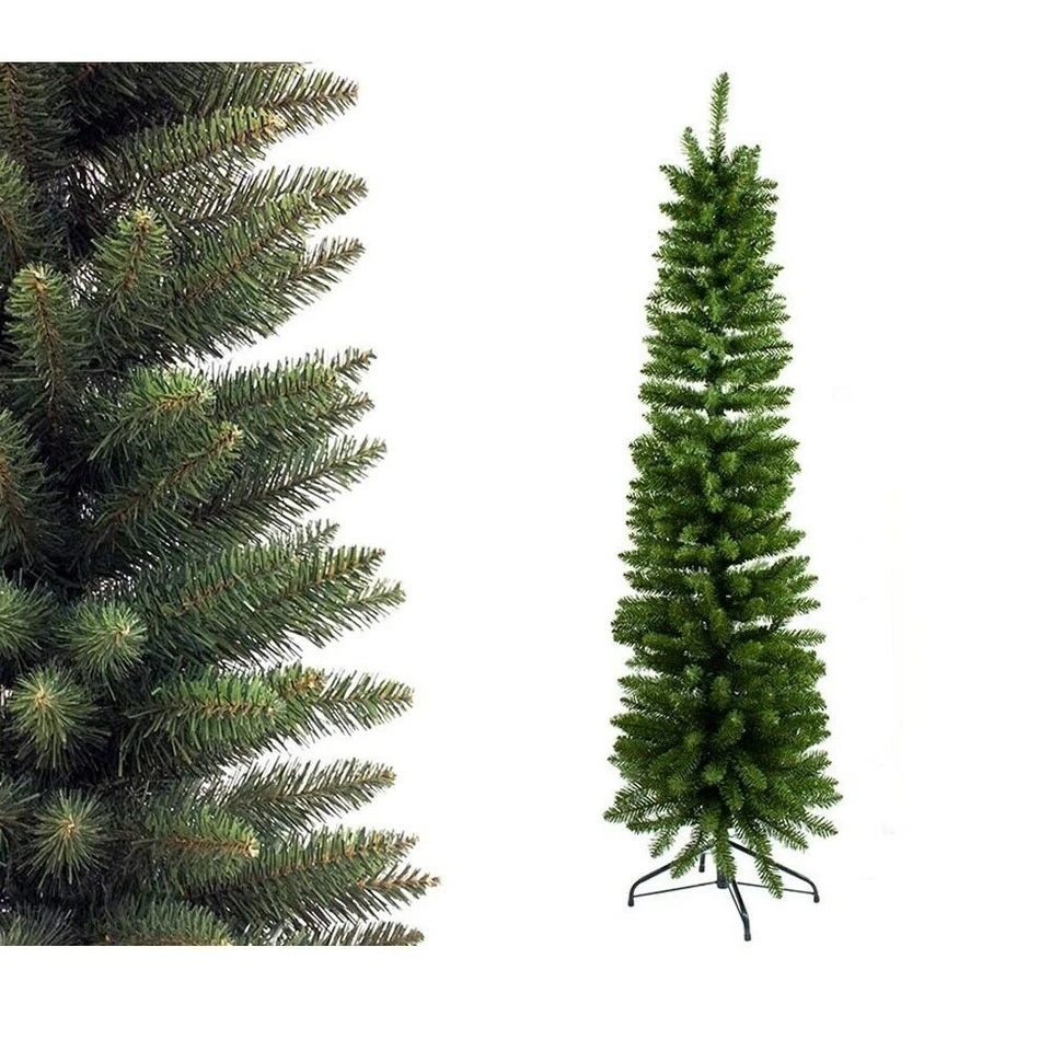 Albero di Natale artificiale slim cm 180 210 Monviso salvaspazio folto - Rotex