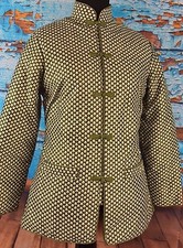 Asian Themed Branded Jacket Warm Insulated Size 3 Delicate Career Trees Green