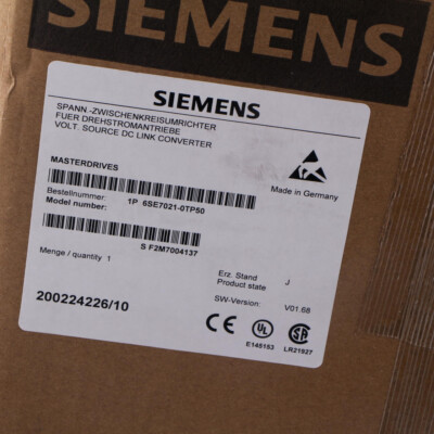 6SE7021-0TP50 SIEMENS SIMOVERT MASTERDRIVES MOTION CONTROL COMPACT PLUS INVERTER