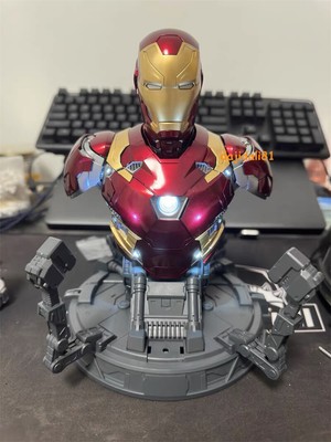 Iron Man MK46 MARK XLVI Bust Statue LED Model Kit Deluxe Ver. Action Figure Gift