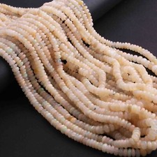 1 Full Strand Natural Ethiopian Welo Opal Smooth Rondelles Beads -Opal Rondelle
