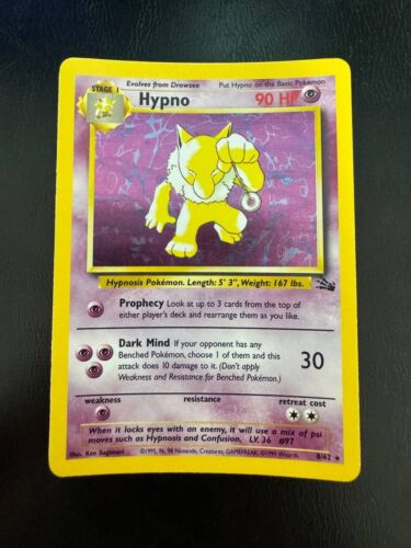 Pokemon Fossil Hypno Holo 8/62 fast neuwertig - Bild 1 von 2