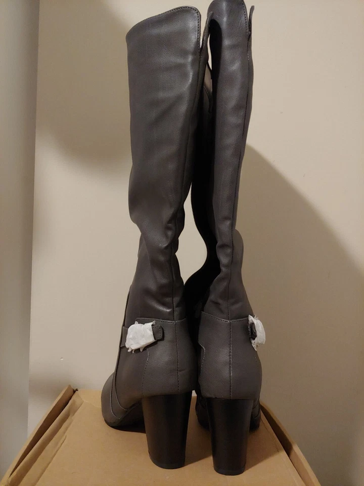 BOTAS TALLADORAS DE MEDIA PANTORRILLA PARA MUJER JOURNEE COLLECTION, Grises, US TALLA 9, NUEVAS Foto 3 de 4