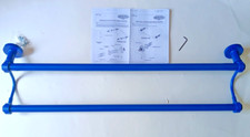 Allied Brass 30 Inch Double Towel Bar in Blue