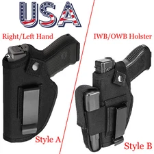 Gun Holster Tactical Concealed Carry Left/right Hand Pistol IWB OWB w/ Mag Pouch
