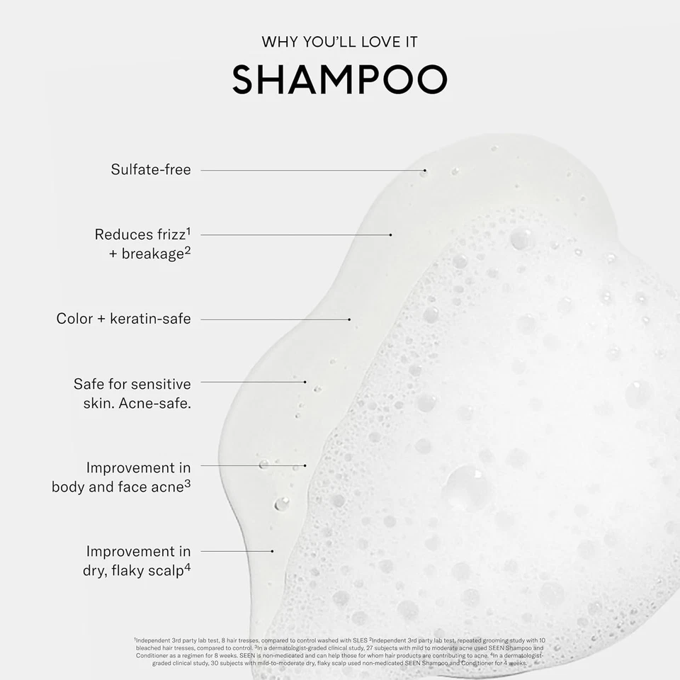 Fragrance free sulfate free shampoo for sensitive eczema acne prone skin 8fl oz - Image 3 of 3