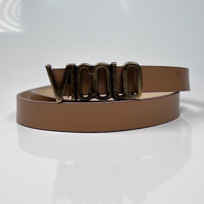 VICOLO Genuine Leather Women's Belt Made in Italy Brown Beige Vera Pelle