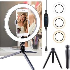 10" LED Ring Light with Stand for YouTube Makeup Video Live Phone Selfies