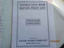 Rare Jacob Haish, Appleton Gas Engine Instruction/Parts Manual 1 1/2 to 22HP