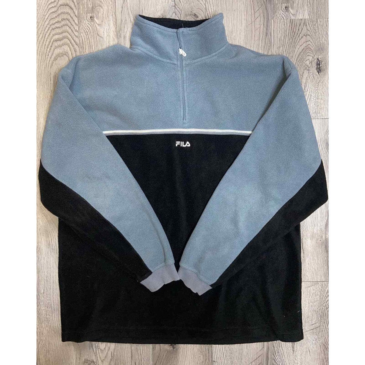 VTG two tone fila 1/4 zip XL | eBay