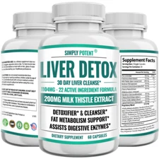 Liver Cleanse Detox Repair Support Supplement, Liver Health Formula Milk Thistle
