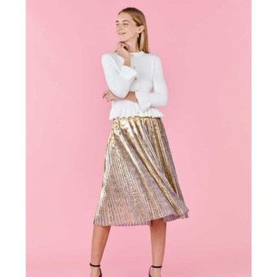 Derhy Midi Plissee Rock Polyester Damen